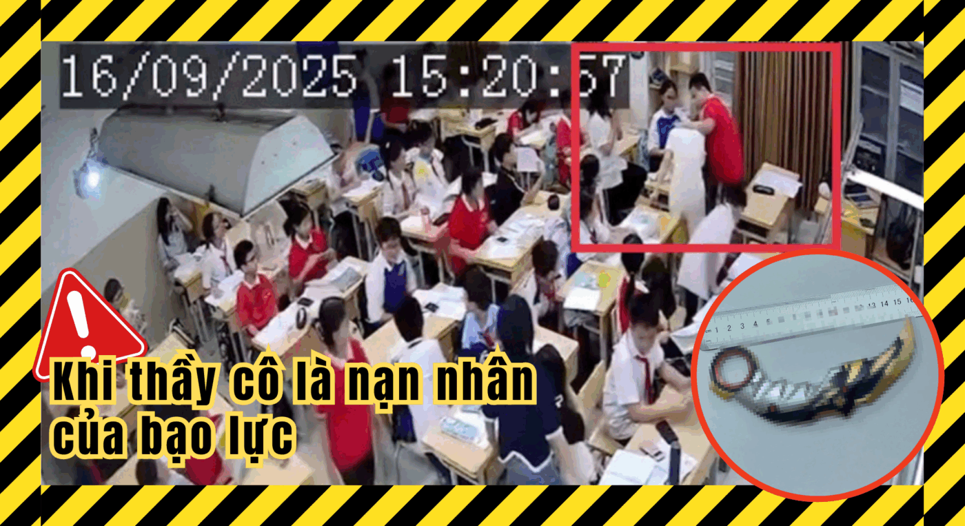 học sinh lớp 7 đánh cô giáo
